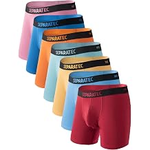 Separatec Dual Pouch Mens Underwear 7 Pack | Breathable Cooling Rayon Made from Bamboo, Moisture Wicking Anti Chafing Mens Underwear with Pouch, Comfort for Everyday Wear