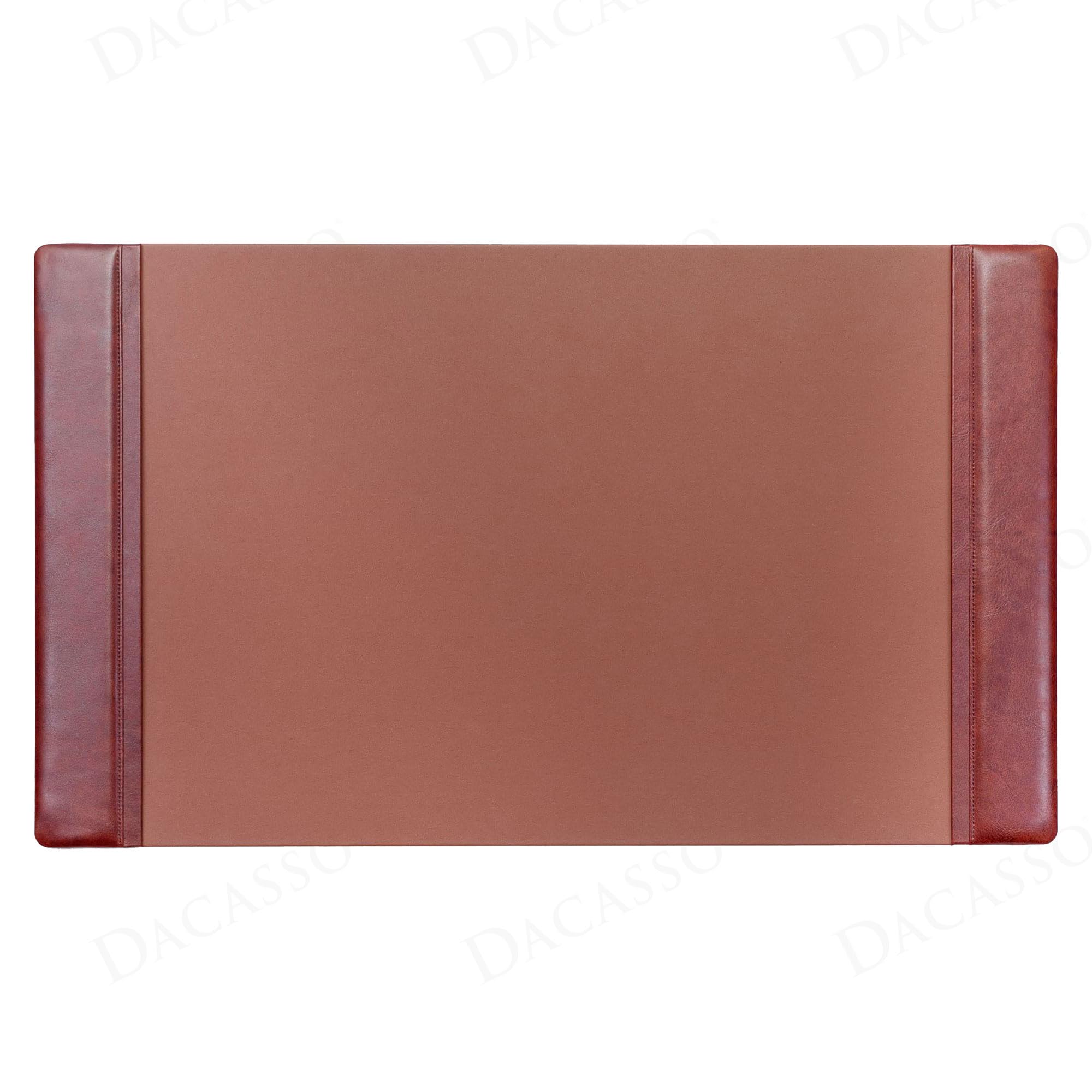 Dacasso Schreibunterlage aus Leder mit Seitenschienen, 86,4 x 50,8 cm, Mokka-Leder