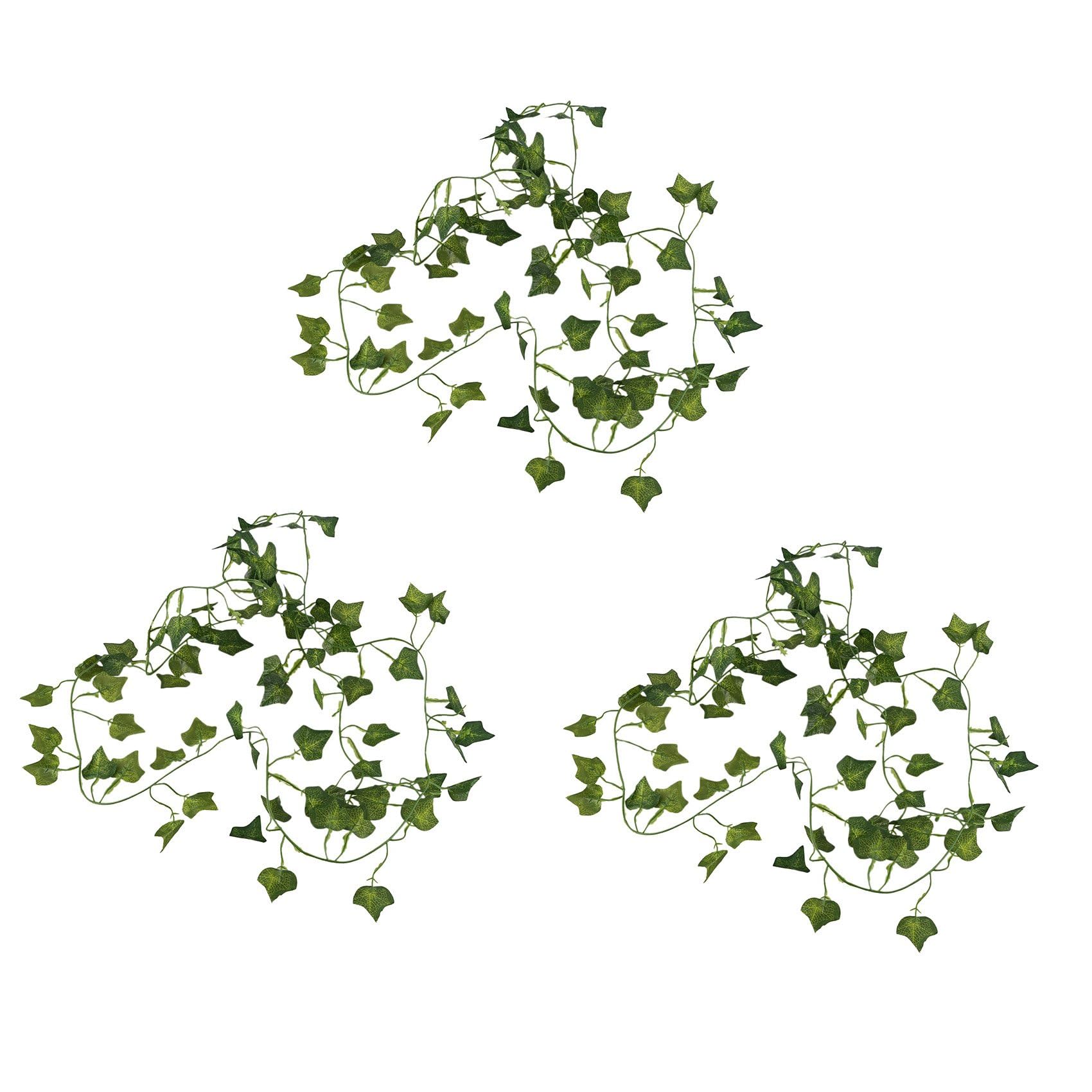 Hndhbfgrt 3pcs 2M 6.6 Feet Artificial Ivy Fake Foliage Leaf Flowers Plants Garland Garden Decoration 2M (Leaf)