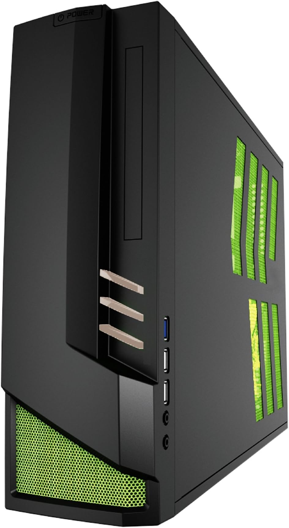 1317 โ 02 ITX Tower Black Green Computer Case โ Computer Case (Mini ITX Tower PC, Mini ITX, Black, Green, 27.9 cm, ATX)