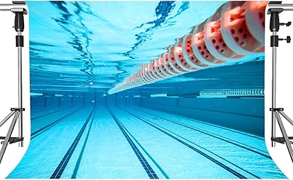 Amazon Meetsioy サマープール背景 写真撮影用 ブルー インドアスポーツ 水泳 フィットネス 背景 インテリア装飾 写真ブース スタジオ小道具 7x5フィート Zymt0435 Meetsioy バックペーパー 背景布