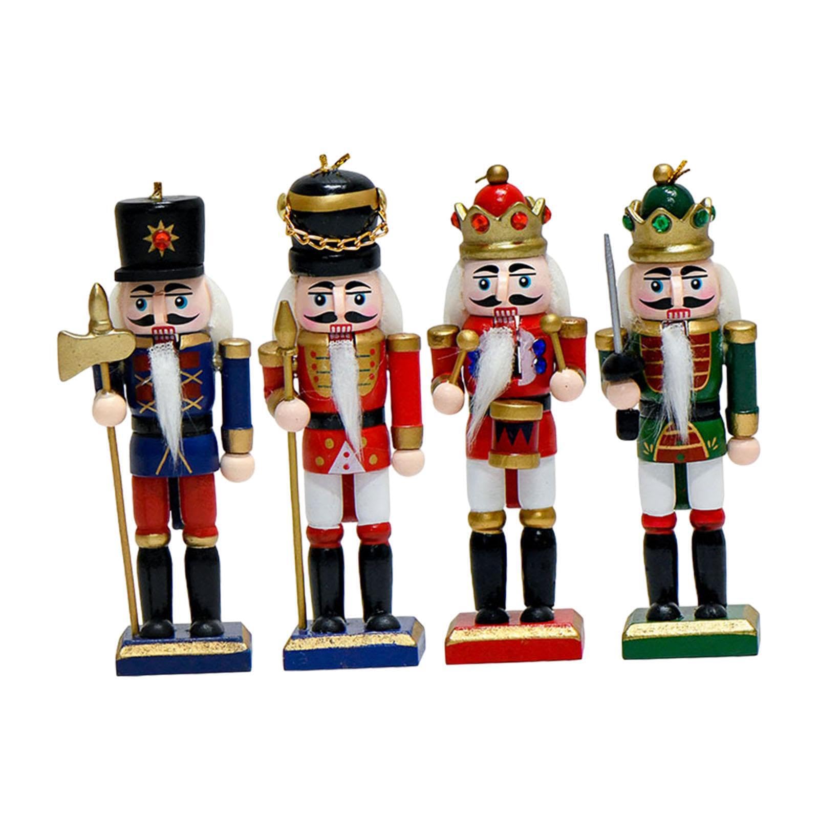 KIXZSAZ Delightful Wooden Nutcracker Statue Unique Gift For Holiday Table Centerpiece And Charming Home Christmas Decoration Wooden Nutcracker Sculpture Collectible Holiday