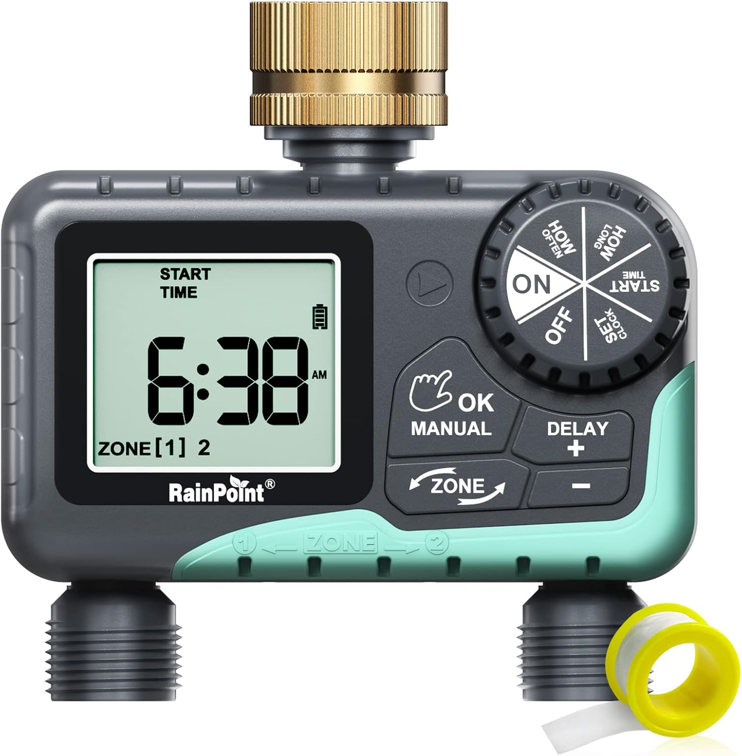 RAINPOINT Automatic Sprinkler Timer, Water timers for
