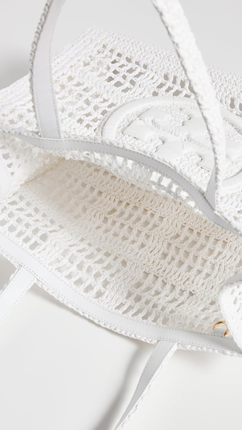 Tory Burch Women's Ella Hand Crocheted Small Tote - Image 5