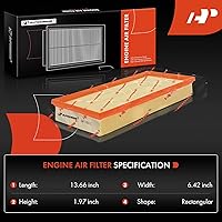 Vista 2 de Filtro de Aire del Motor A-Premium - Compatible con Land Rover Discovery, Range Rover, Sport - 2010-2022 - Panel Flexible