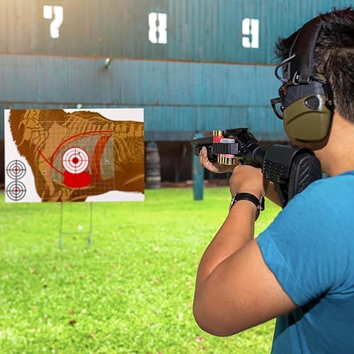 Miniatura 4 de Leyndo 20 piezas de papel de ciervo, objetivo de ciervo, vista vital de órgano en papel, objetivo de ciervo visible para tiro con arco, objetivos