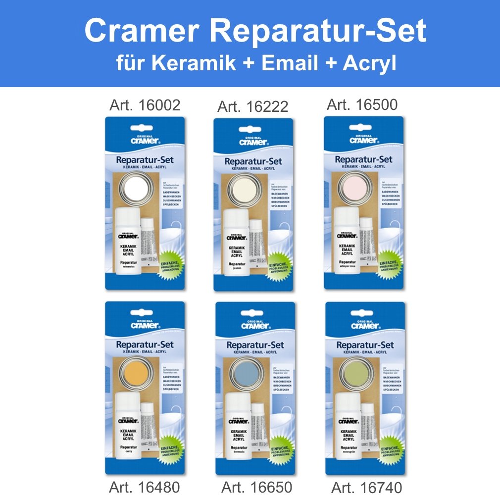 Cramer 16222DE Repair Kit Enamel, Acrylic, Ceramic, Jasmine Matt - for Permanent Repair of Baths, Shower Trays and Sinks - Image 4