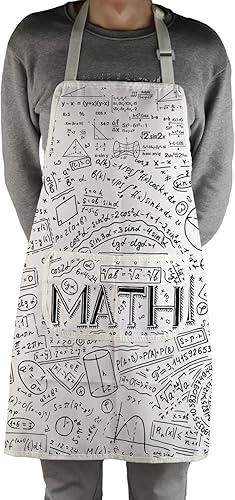 Miniatura 4 de MBMSO Delantal de matemáticas, regalos para profesores de matemáticas, delantal de matemáticas, regalos de matemáticas para amantes de las