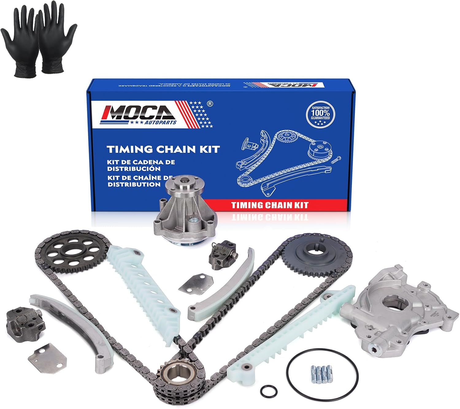 MOCA Timing Chain Kit & Oil Pump Water Pump Fit for Ford Crown Victoria 2002 & 2001-2003 for Mercury Grand Marquis 4.6L V8 Sohc W 9 - Vin