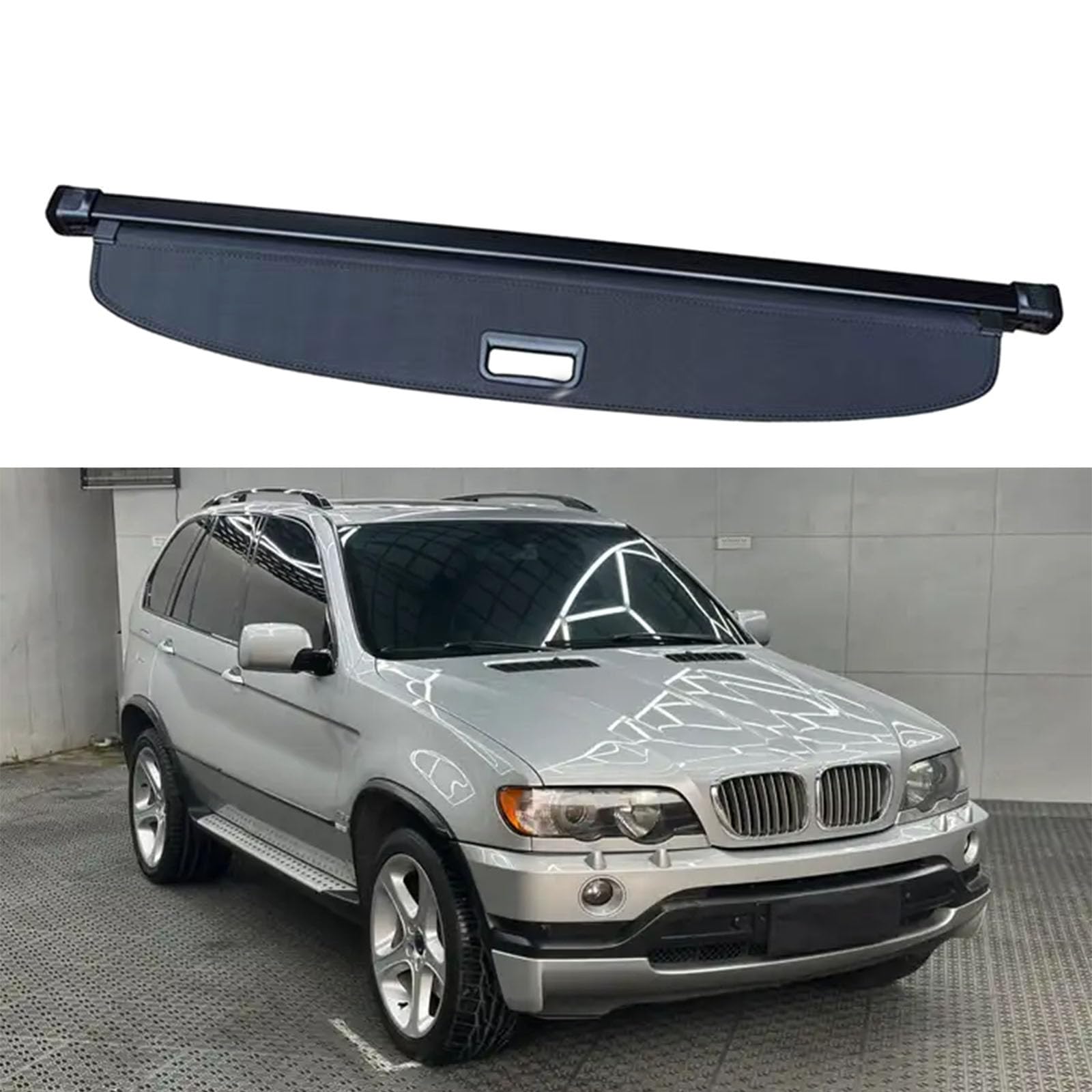 YYFYYDS Retractable Rear Trunk Parcel Shelf,Compatible with BMW X5 1999-2006,Car storage