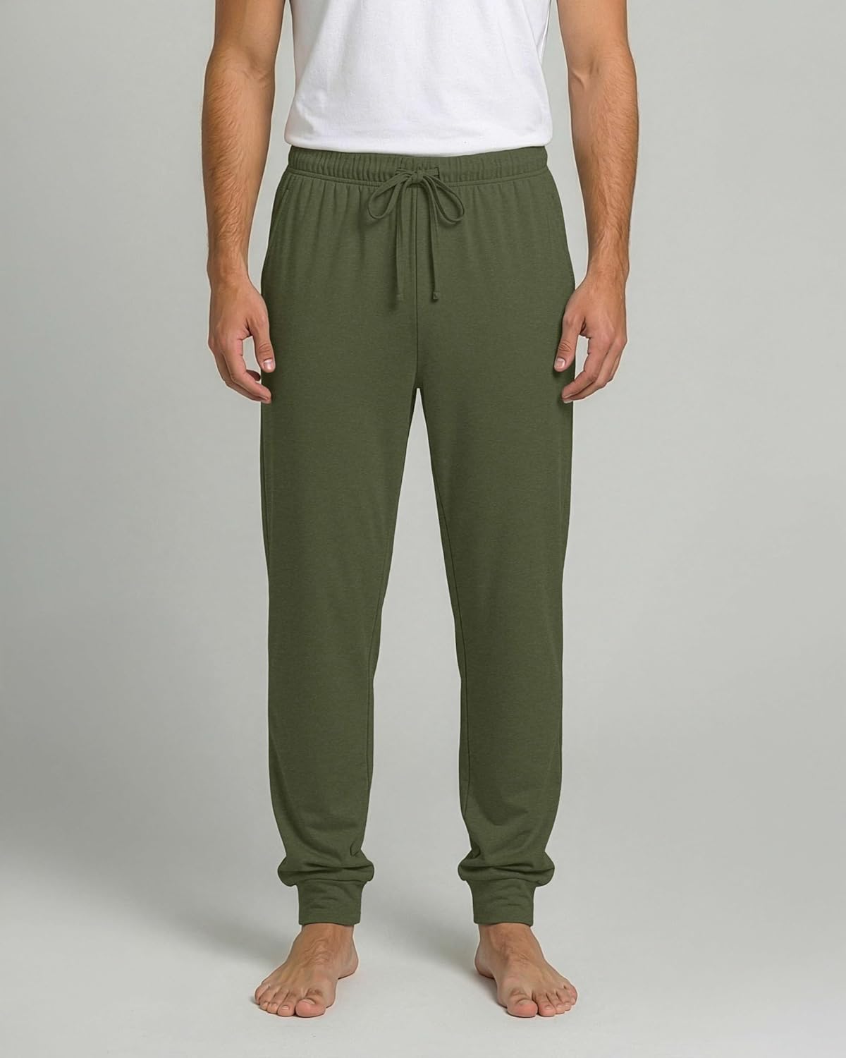 Real Essentials 3 Pack: Men's Ultra Soft Cotton Pajama Pants - Sleep Lounge PJ Joggers with Pockets (Available in Big & Tall) - Image 2