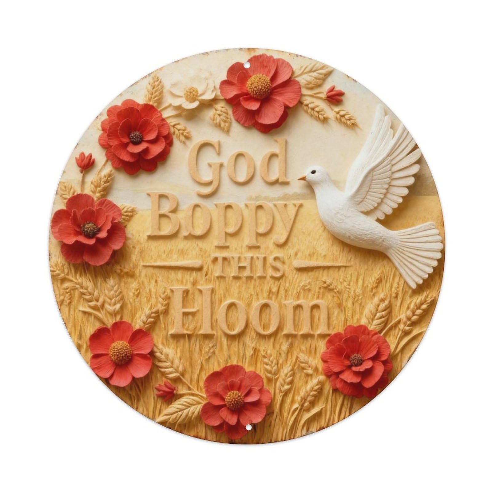 Poppy Bloom Metal Tin Sign Plaque