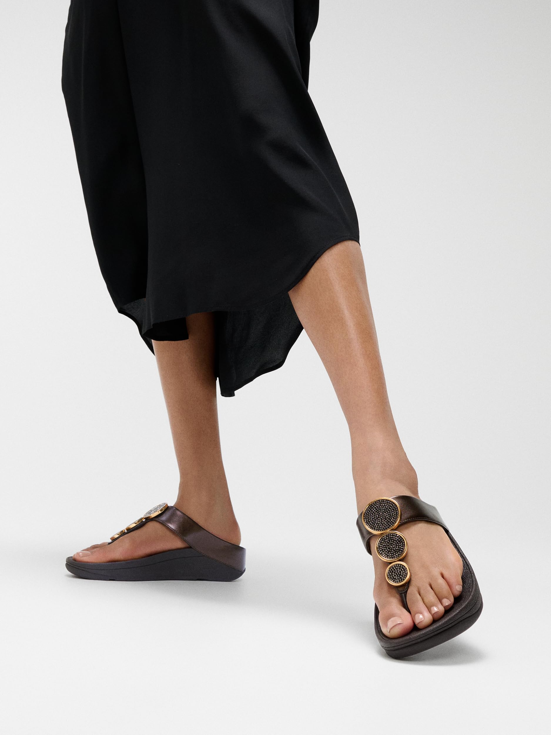 Fitflop Sandalias Halo Bead-Circle Plateado