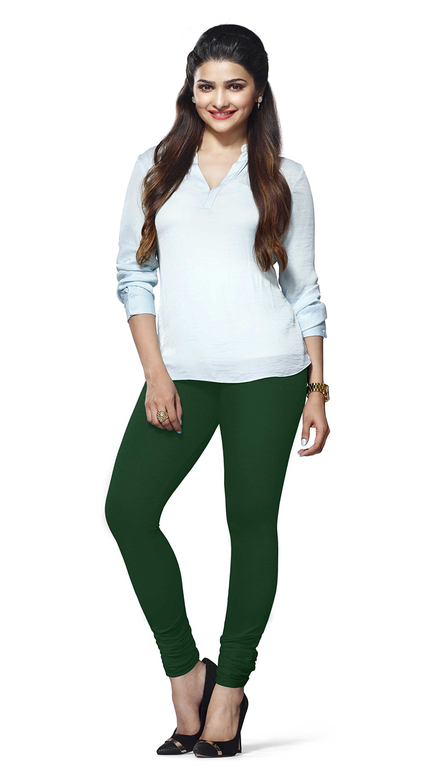 lyra Women Solid Premium Cotton Churidar Leggings | Mid-Waist | Fashionwear-picture-38
