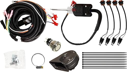 SuperATV Kit de señal de giro para Polaris Ranger XP 570 (PRO-FIT Cab) Crew (2015-2016) Con interruptor de columna de dirección y bocina de