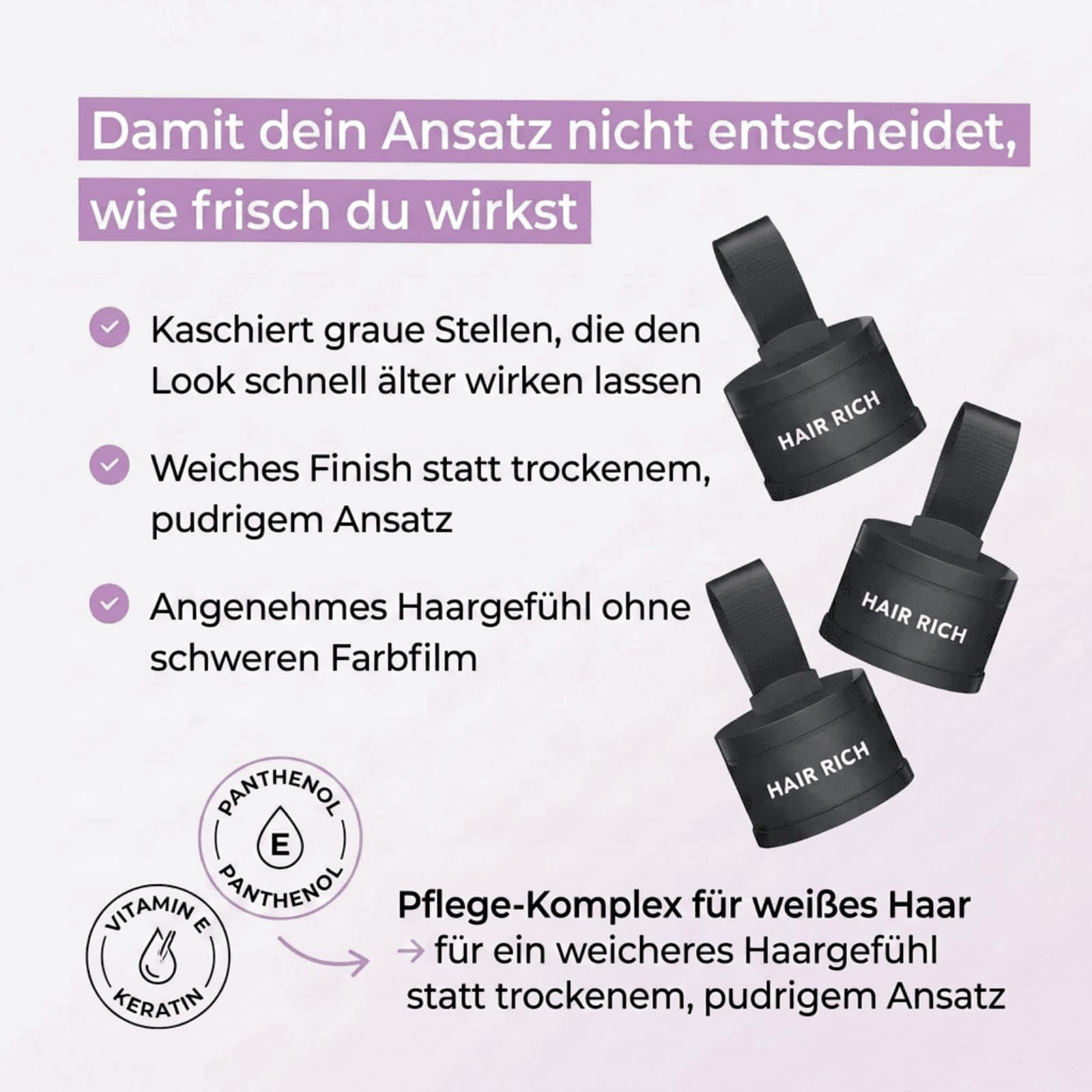 Watch Me Out Haarkaschierer,Haaransatz Concealer Puder,Wasserdicht Schweißfest Haarverdichtungspuder,Natürliches Haar Make-up zum Kaschieren von lichten Haaren,Schont Das Haar