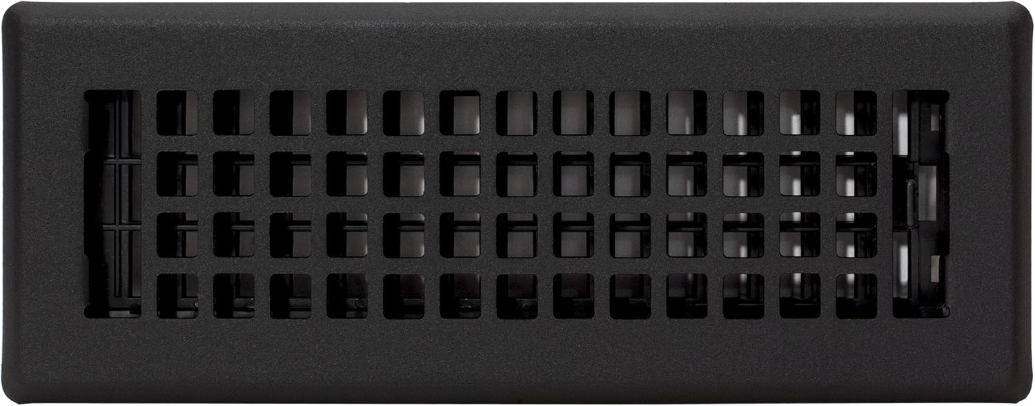 Decor Grates LTH310-BLK Lattice Floor Register, 3x10 Inches, Black,(Alloy Steel, Plastic) (Pack of 2)
