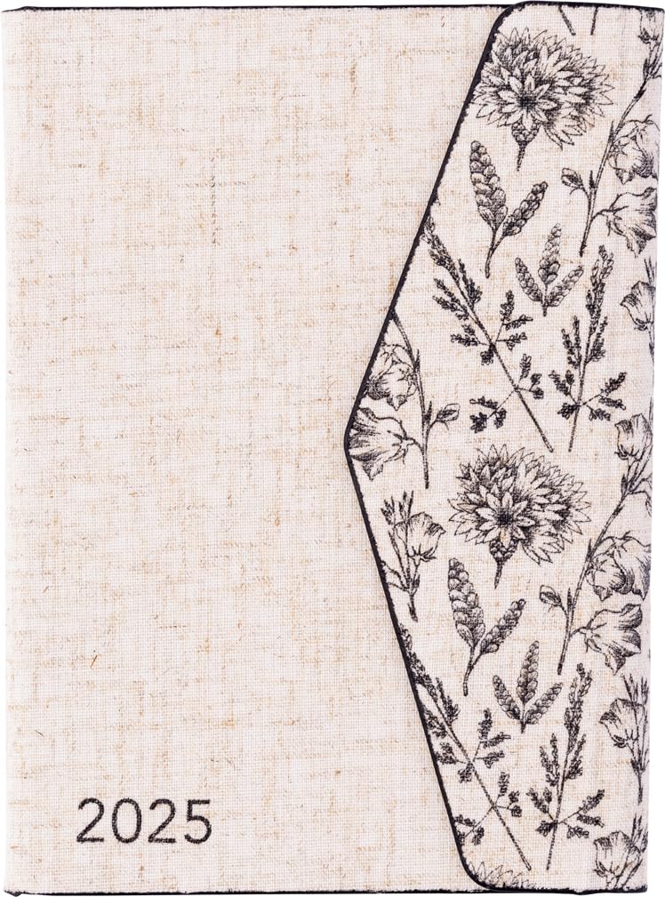 2025 Eccolo 12 Month Bound Planner, Yearly, Monthly & Weekly Pages (Portable Size - 5.25 x 7.75")