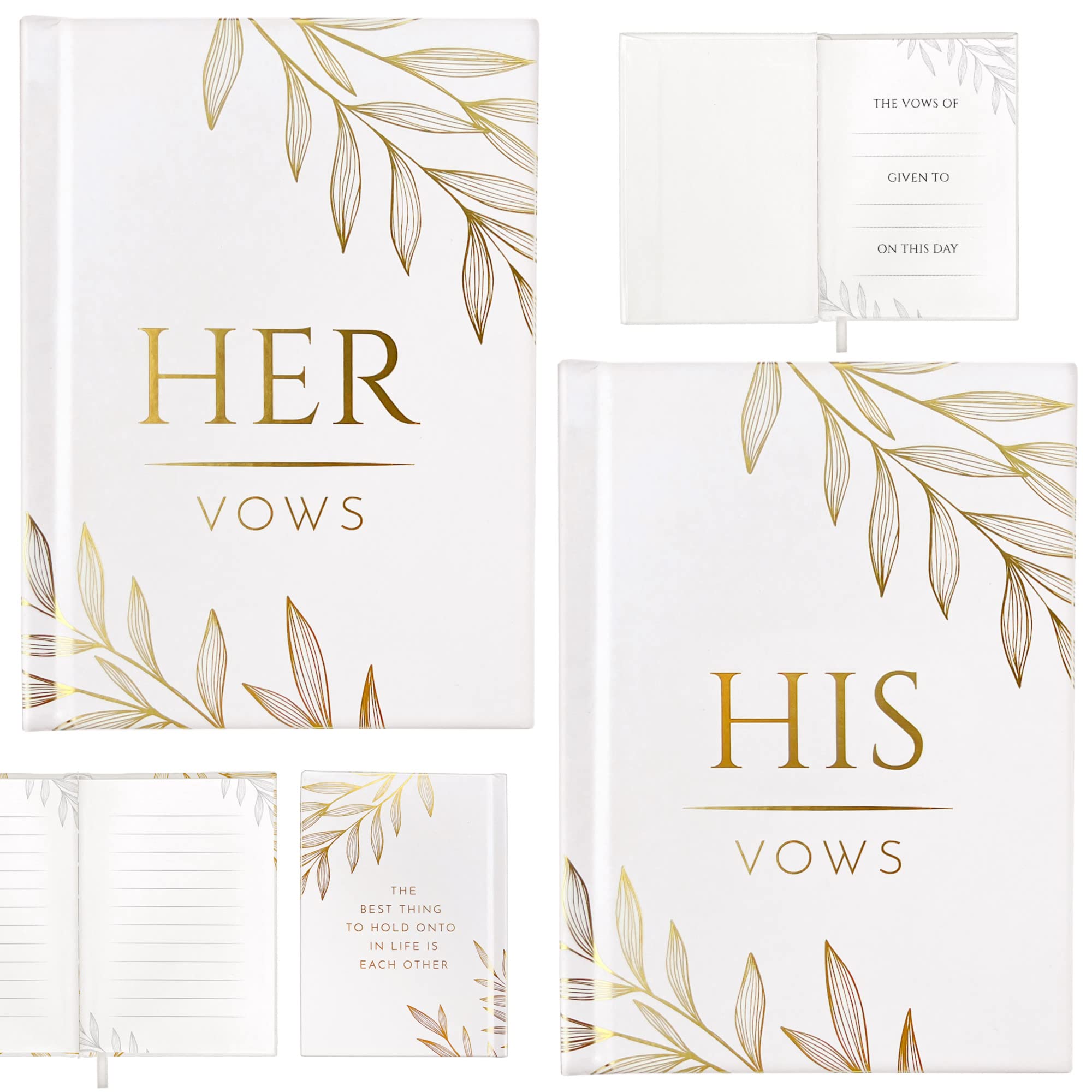 Gold Foil Vow Books, Vow Books for Wedding, Vow Books His and Hers, Vow Book, Small Vow Book, His Her Vow Book, Our Vows Book, Vow Book His Her, Wedding Vow Book, Wedding Vow Booklet