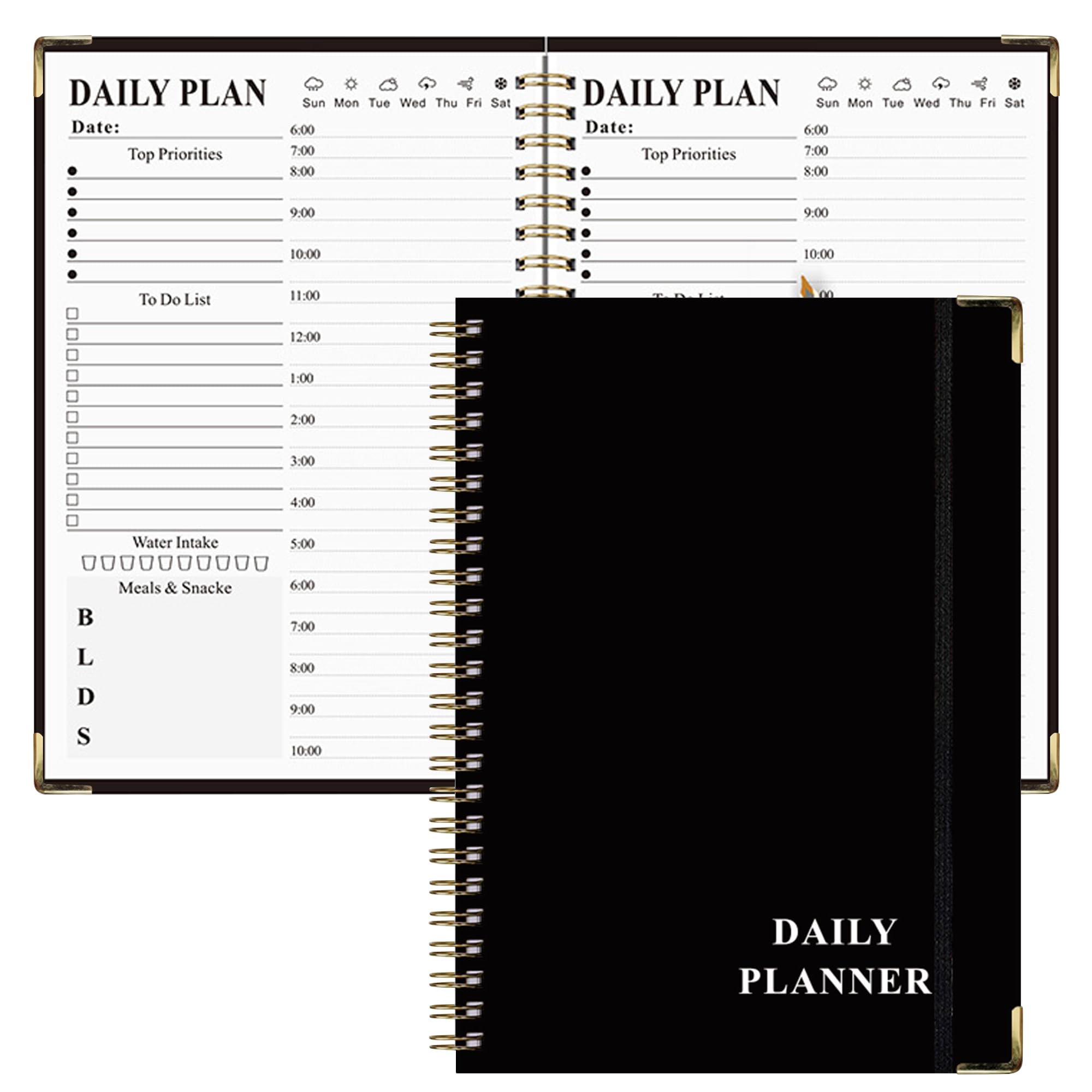 Daily Planner Notebook, Multifunctional Notebook for Daily Records, Work Planning and Creative Writing