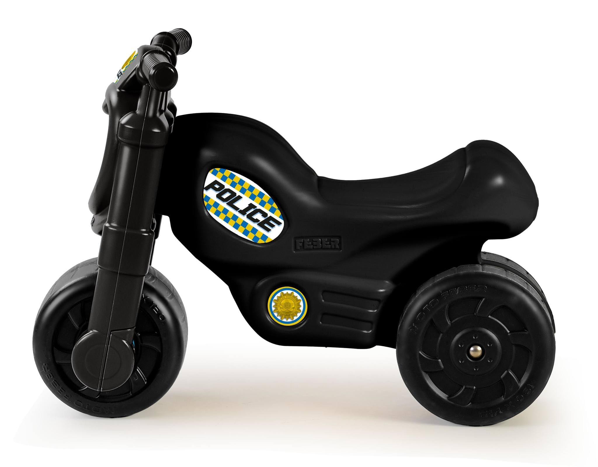 FEBER - Motofeber Jumper Police, Moto Corridoio per bambini, ruote larghe stabili, uso interno e fuori casa, per bambini da 1,5 a 3 anni, famoso (FED23000)