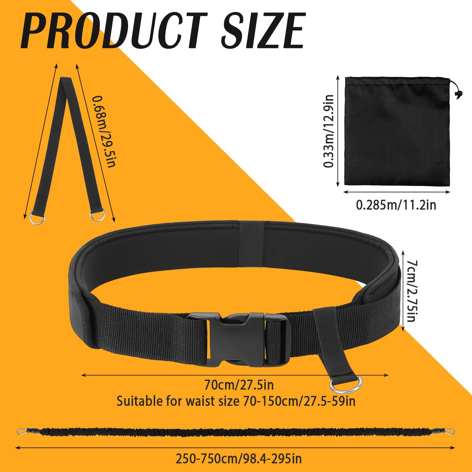 Ceinture de Natation, 2.5-7.5M Elastique de Nage Piscine Réglable, Ceinture Natation Adulte pour Apprentissage/Formation, Élastique de Nage Piscine pour toutes les Piscines sans Système Contre-courant