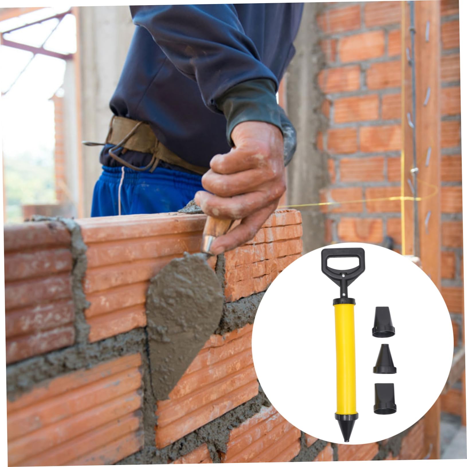 Utensile per Stucco e Cemento per Fughe Muro, Set 1 Pezzo | Abs Giallo, Impugnatura Facile, per Sigillatura Ordinaria ed Epossidica