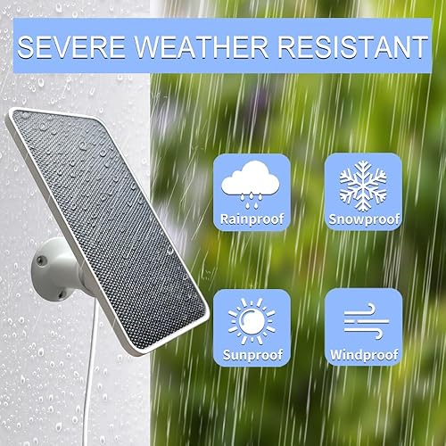 Miniatura 8 de Cargador de panel solar para cámara Arlo Pro 4, Pro 5S 2K, Ultra 2, Pro 4 XL, Ultra 2 XL, Ultra y Pro 3  Cable magnético resistente a la intemperie