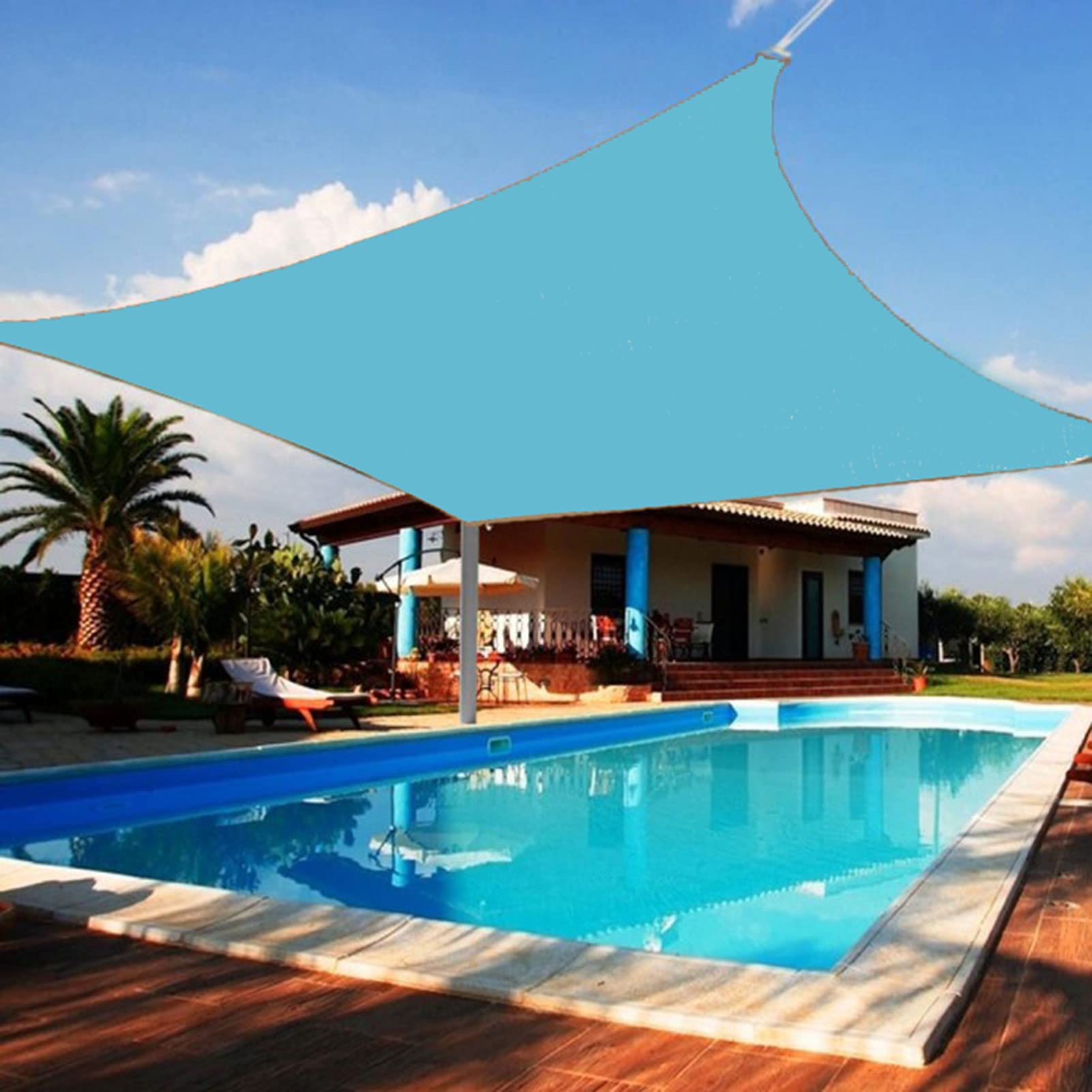 Toldo impermeable para exteriores, 3,6 x 3,6 m, protección UV, para camping, jardín, patio, refugio solar cuadrado