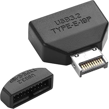 SinLoon USB 3.0 Front Panel Header Type E to USB 3.0 19/20Pin Motherboard Header Adapter Type-E Male to 19Pin Male Front Connector Converter