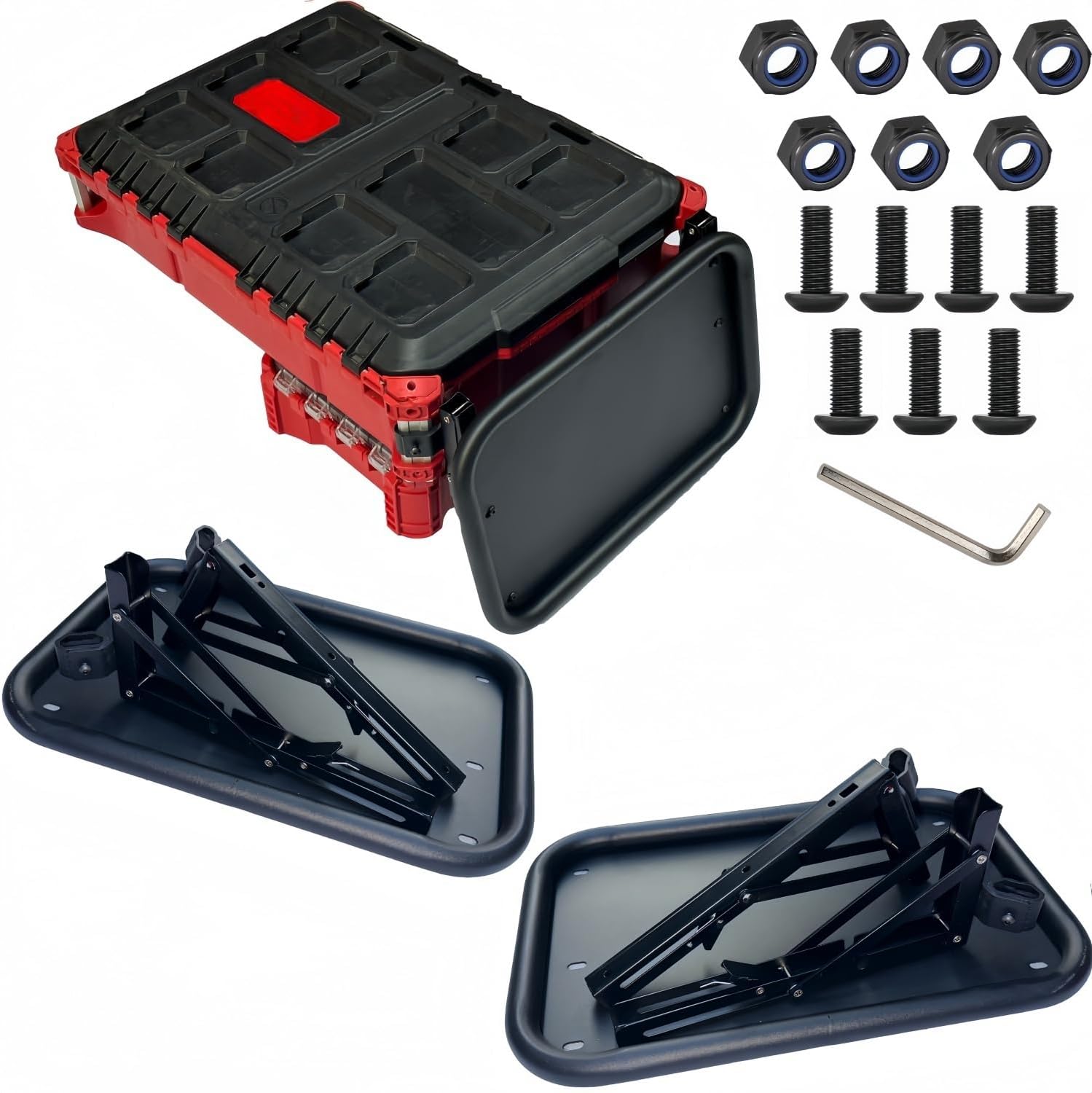 for Milwaukee Packout Folding Folding Packout Mount Compatible with Milwaukee Packout Toolbox Removable Side Table for Storage System 2set