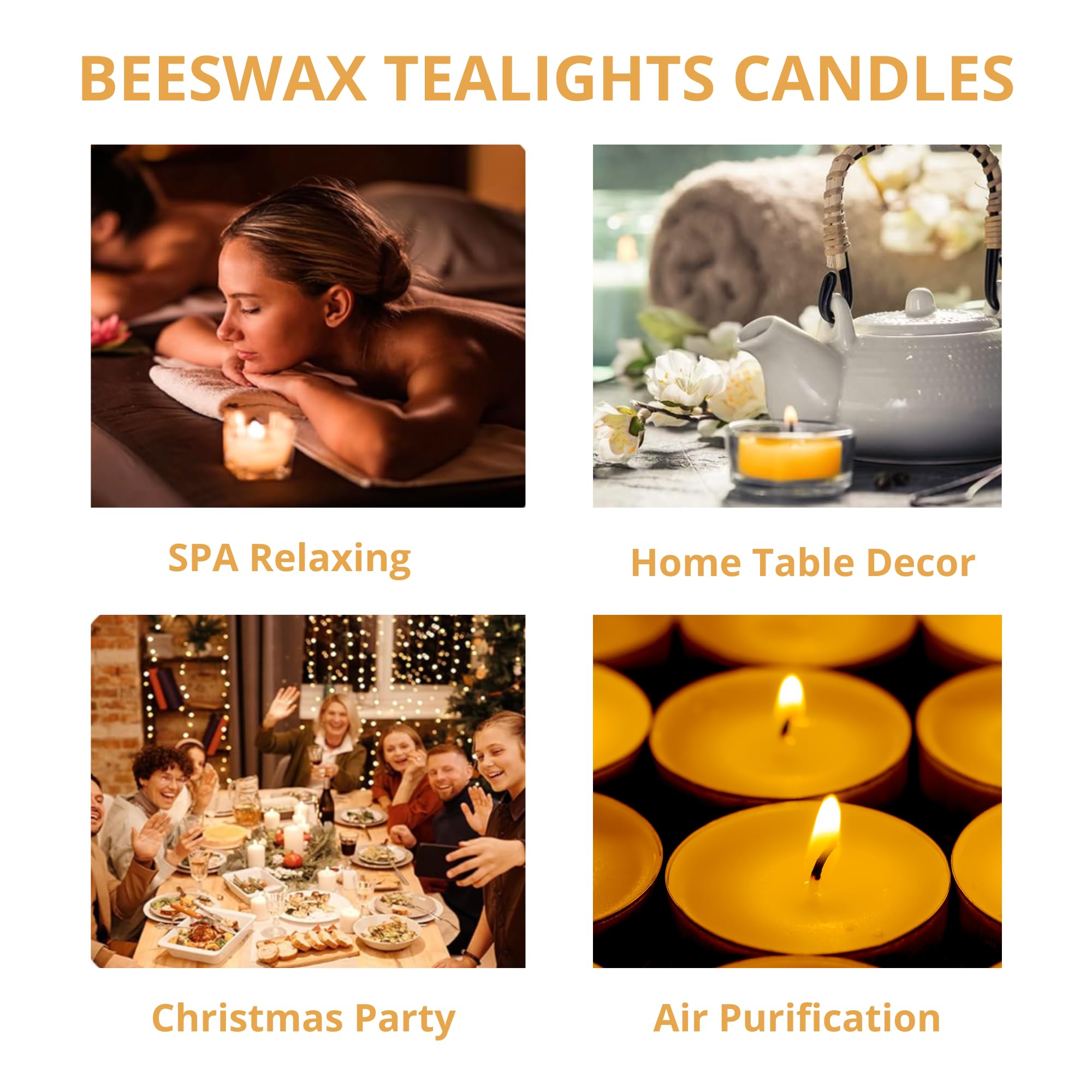 24 SZT Podgrzewacz Tealight z wosku pszczelego 100% czysty wosk pszczeli (po 4 godziny palenia) Wszystkie naturalne, ręcznie robione,bezzapachowe Świece o zapachu miodu Świece Do Spa, Jogi, Medytacji