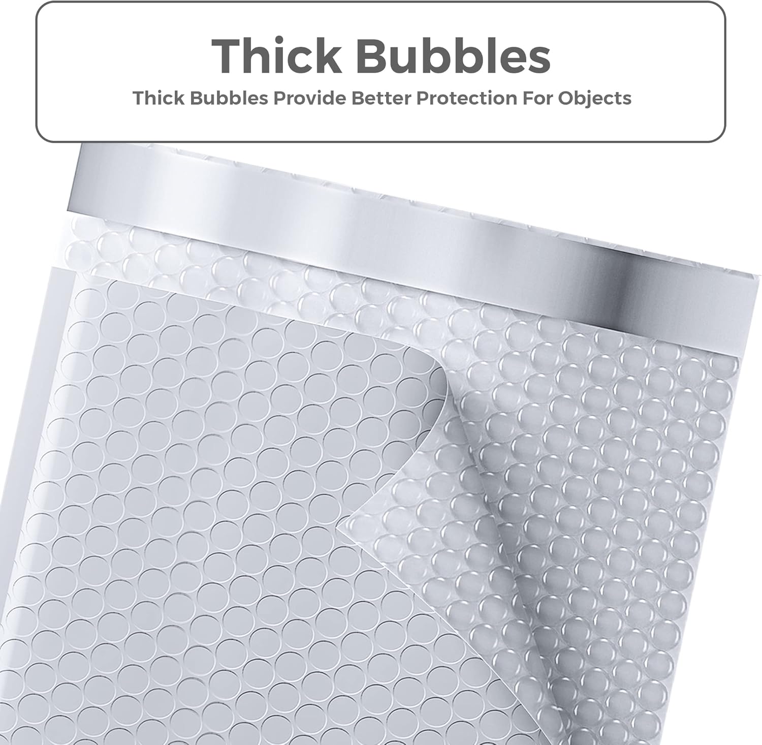 Metronic 40 Pack Bubble Mailer, 10.5x16 "Padded Envelopes, Strong Adhesion Bubble Mailers White Large Shipping Mailing Envelopes for Small Business,Books,Clothes, Bubble Mailers Usable Size 10.5x15