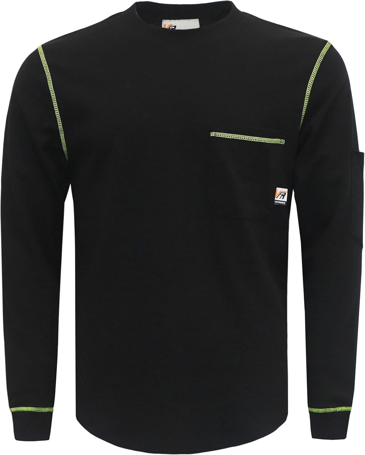 VATRENUS FR Shirts Crewneck 5.5oz Lightweight Flame Resistant 100% Cotton Men's Pre-Washed Fire Retardant Workwear