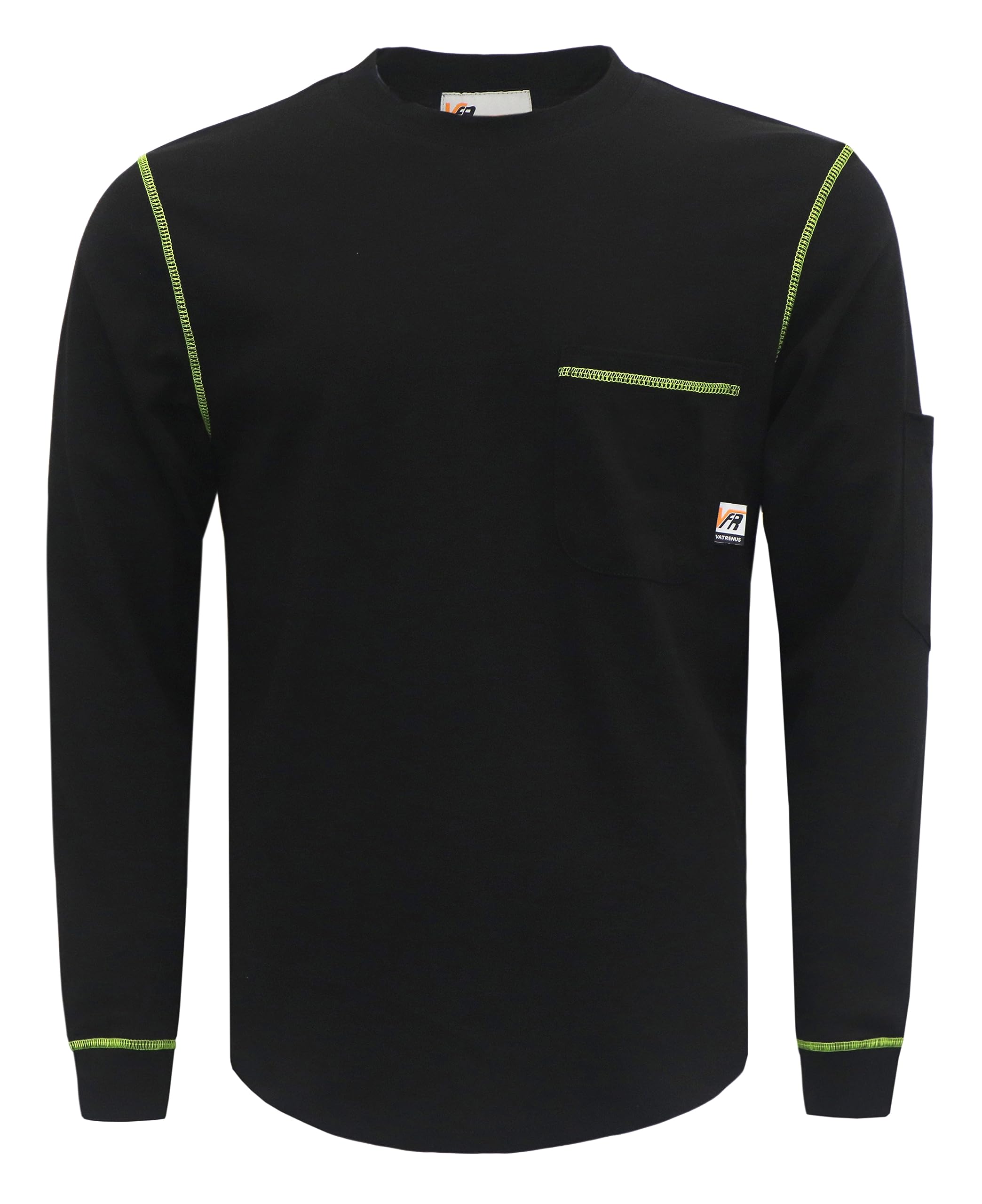 VATRENUS FR Shirts Crewneck 5.5oz Lightweight Flame Resistant 100% Cotton Men's Pre-Washed Fire Retardant Workwear