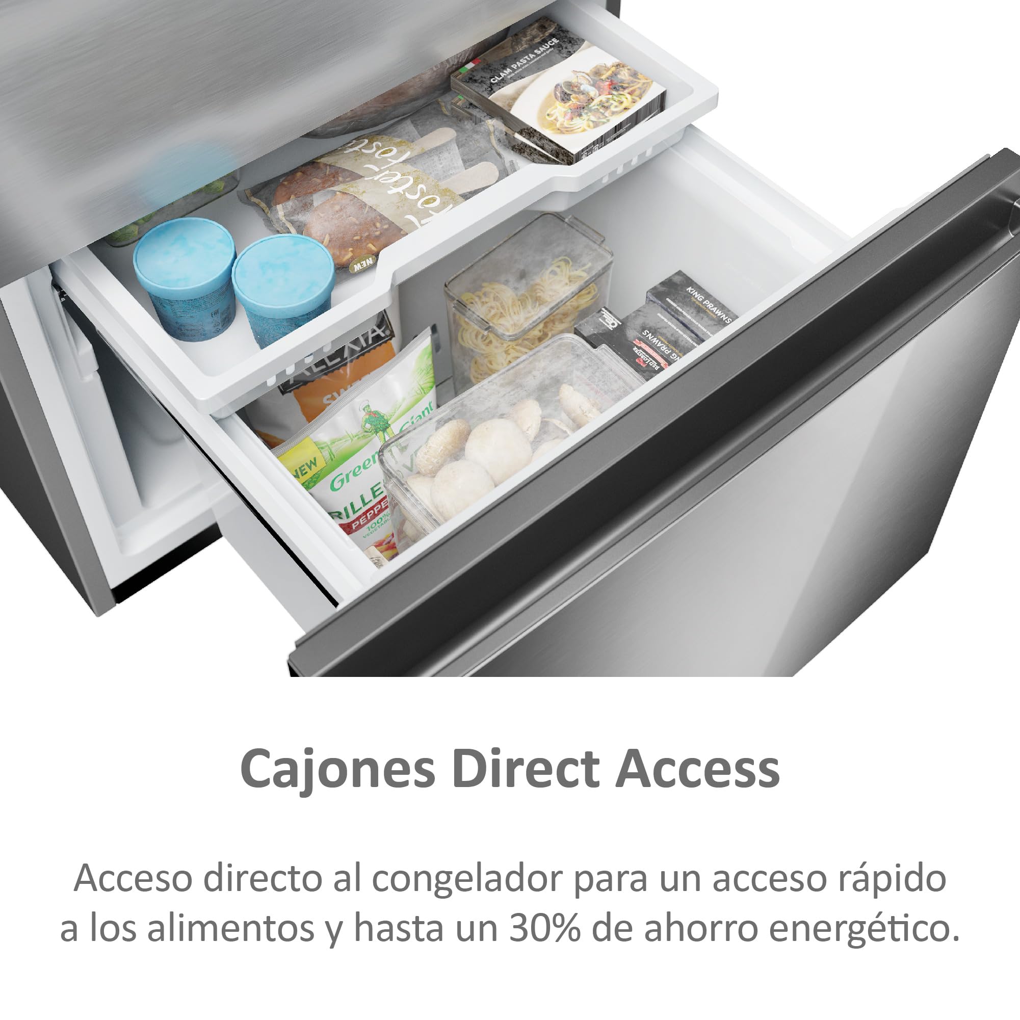 Haier 3D 60 Series 5 HTW5618CNMG - Frigorífico Combi, Cajones Direct Access, Circular AirFlow, WIFI, Tecnología ABT, Motor In - 3