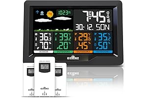 SZFZMZ Color Display Kids Weather Station Kit: Indoor and Outdoor with Multiple...