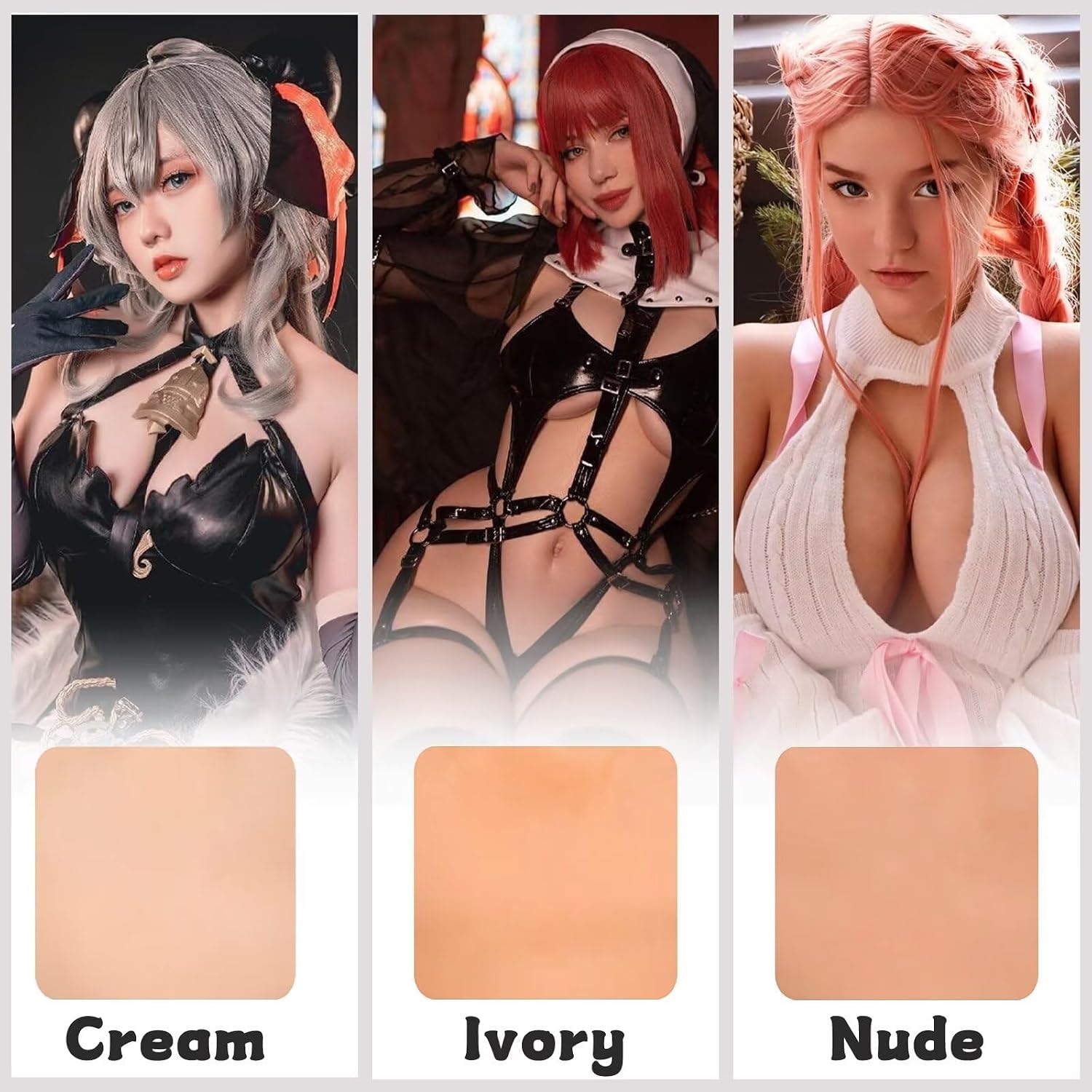 Silicone Female Mask Yennefer Realistic Silicone Head Mask Cosplay