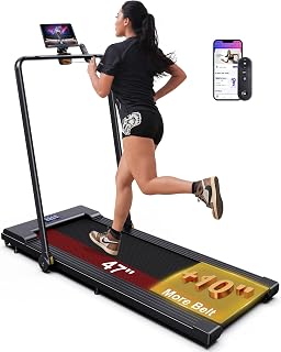 PulseDrive 8.7 MPH Walking Pad Treadmill with BLDC, Fits up to 6' & 47"x16" Super-Long Desk with Handle bar, Compact Under Desk Treadmill for Home Office, Walking Running Machine w/t Remote Control