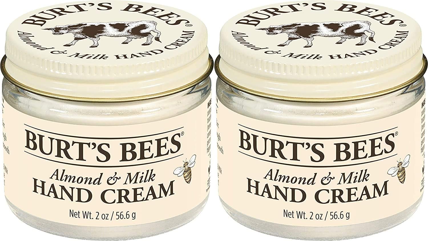Burt's Bees Almond & Milk Hand Cream Jar, 2 oz (Pack of 2) : Beauty & Personal Care