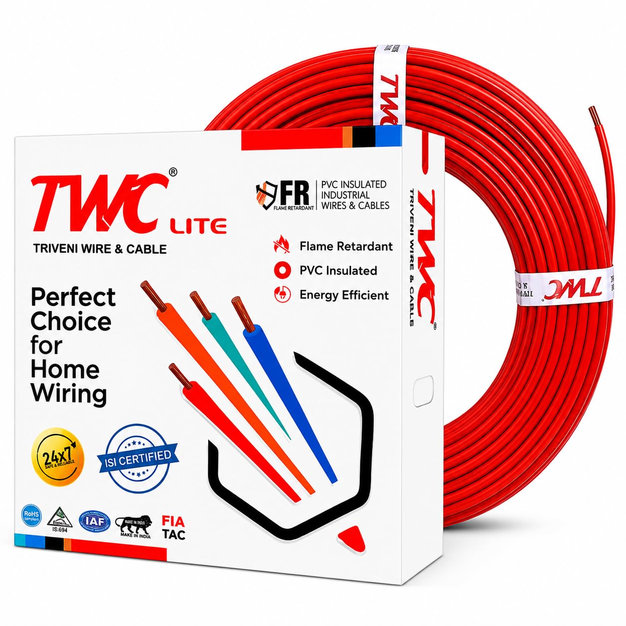 TWC Lite Copper Wire - 90M, Flame Retardant -1