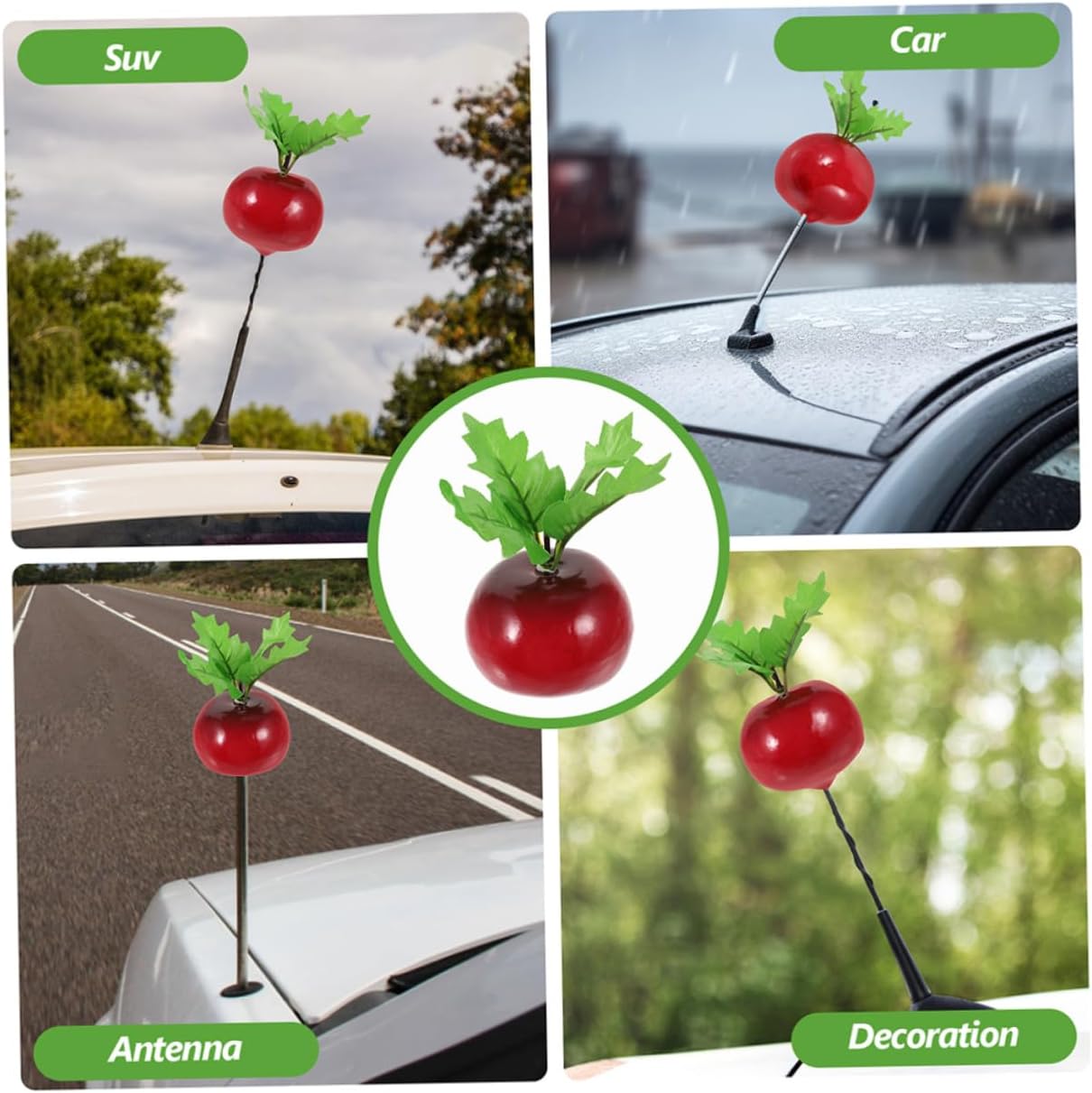 2pcs Cute Car Antenna Toppers Weather-Resistant Exterior Decorations Vehicle Roof Ornaments Adorable Car Accessories for Stylish Antenna Enhancement