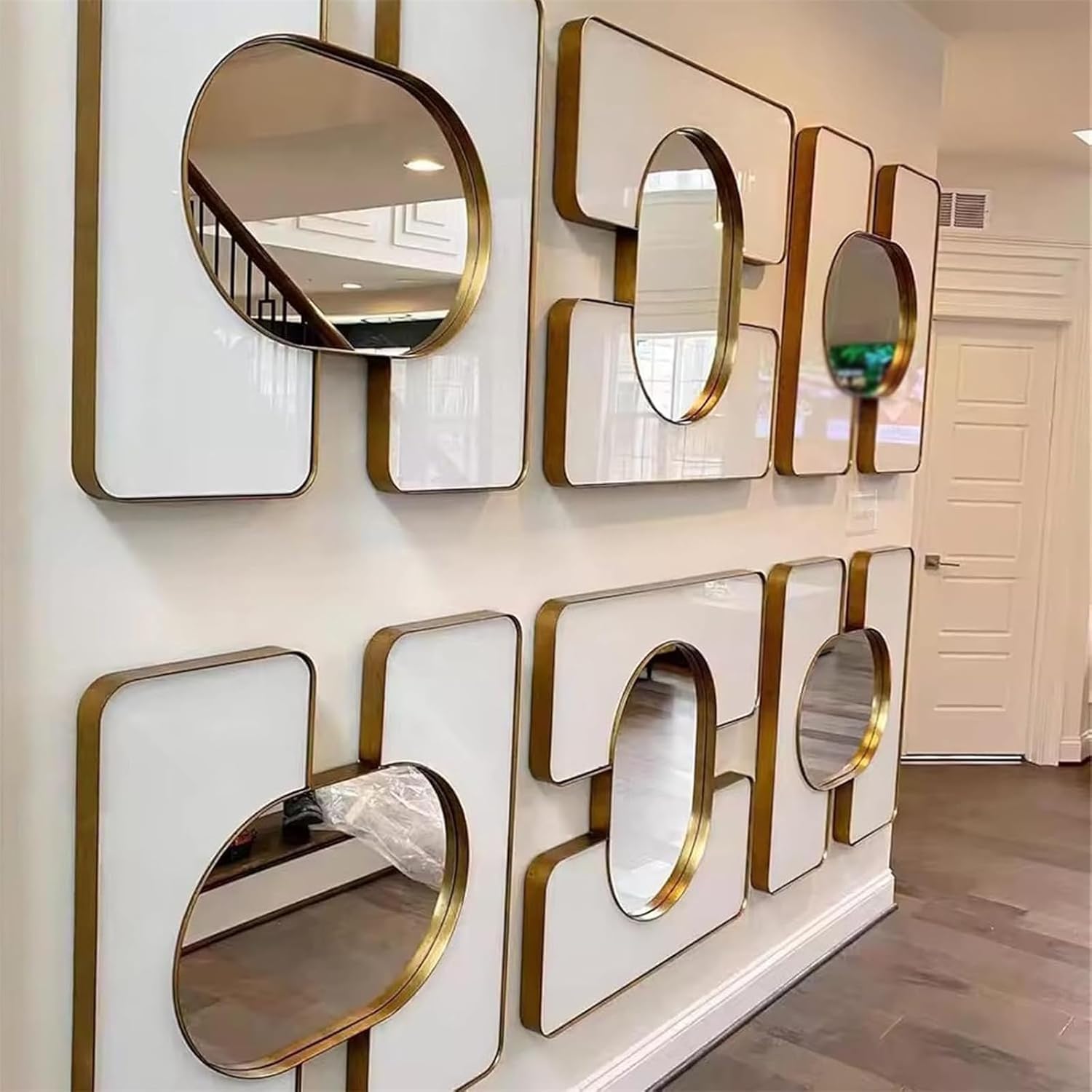 Specchio Decorativo Da Parete In Ferro, Specchio Decorativo Moderno
