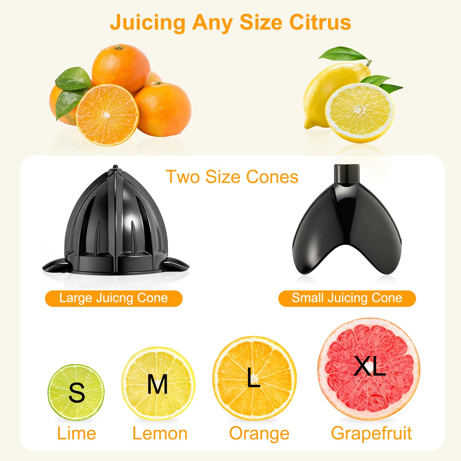Romon Presse Agrumes Électrique, Presse Electrique Machine a Jus 85W Manuel Petit en Inox 2 Sens Rotation Système Anti-goutte sans BPA pour Oranges Citron Agrumes