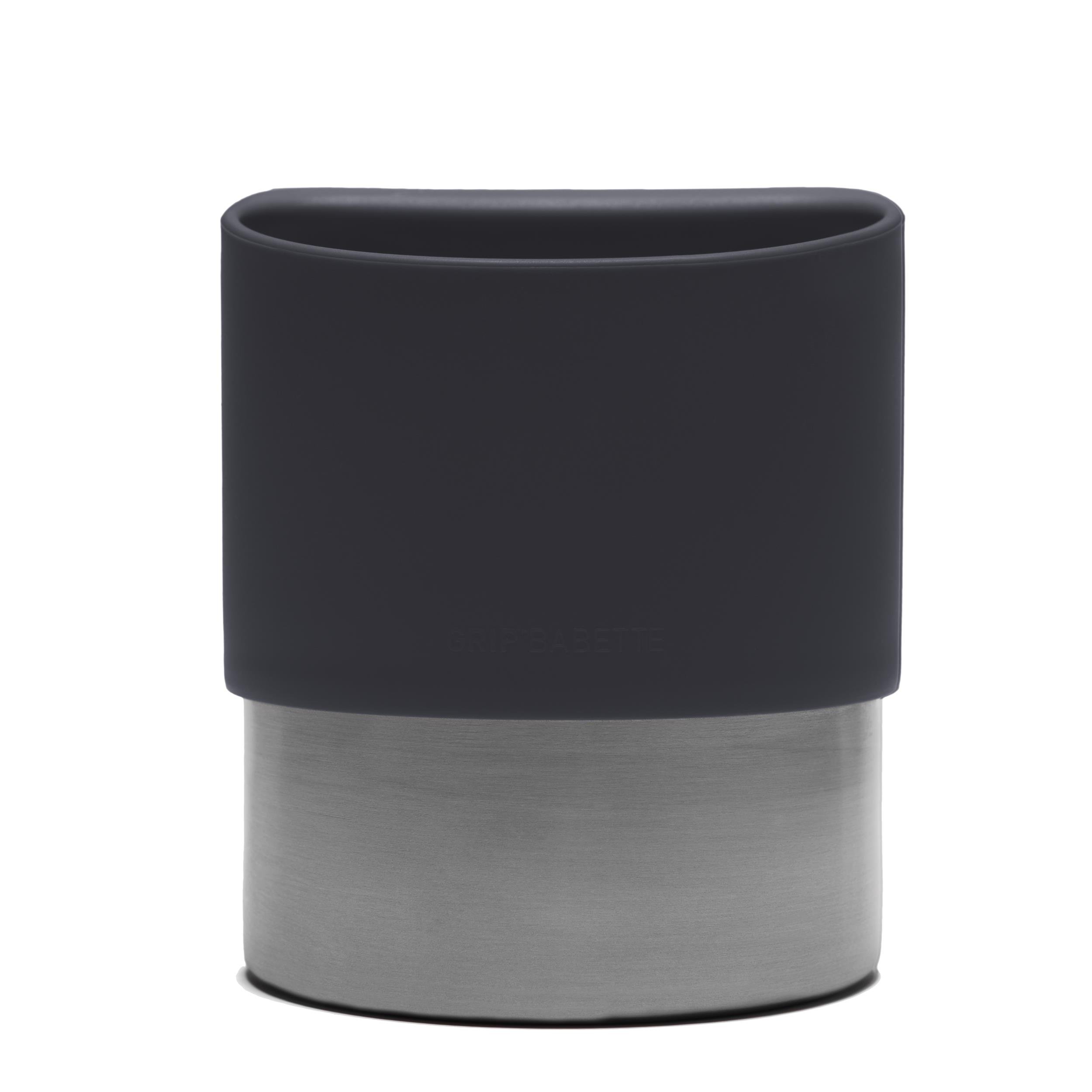 Grip Utensil Holder, Stainless-Steel, Grey, 11 x 11 x 11 cm