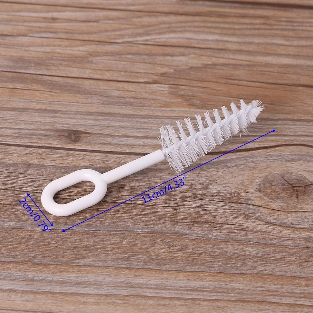 Juego de 10 piezas de limpieza de chupetes blancos, limpiador de pezones, cepillo de cerdas profesionales, accesorios de chupete de alta densidad, alimentación con biberón