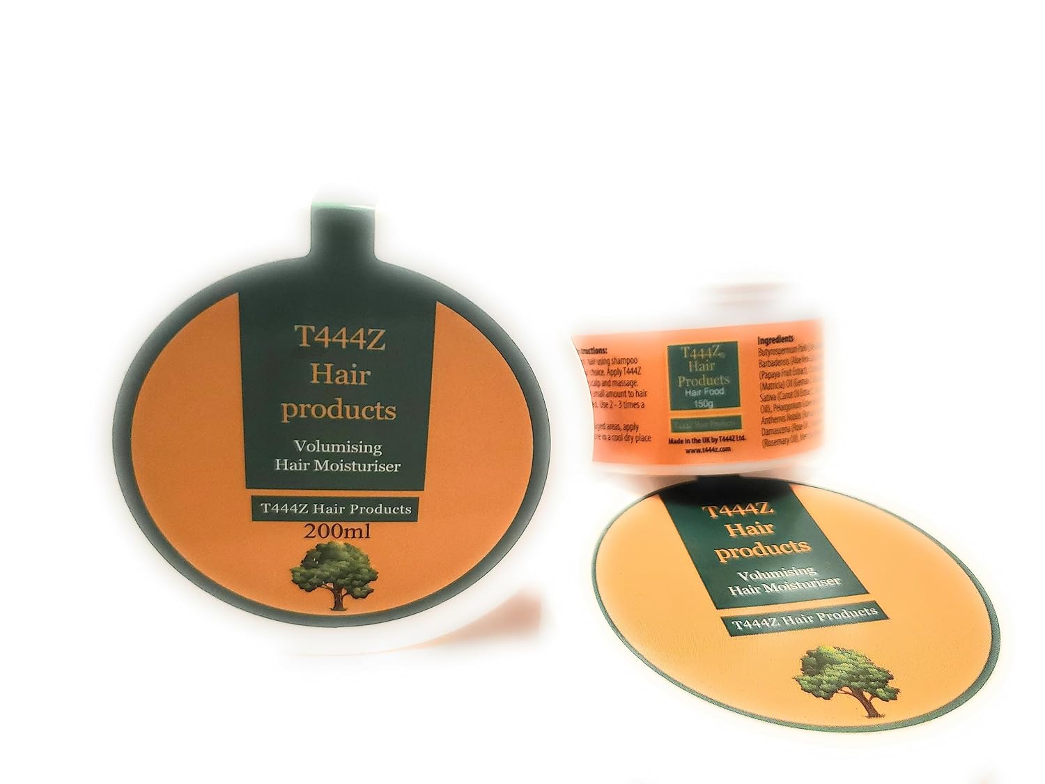 T444Z Perfect Combo Hair Care Set - Nourishing Scalp Hair Food & Moisturizing Formula for Healthy-Looking Hair & Scalp Care - Ideal for Dry Stressed & Protective Styles | Creamy Balm, Conditioner