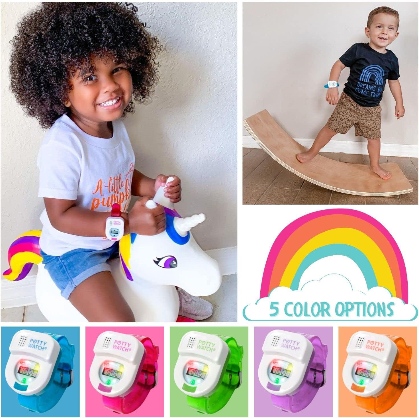 Meet Potty Watch The 1st Watch Made to Help Your Child Potty Train (Lights & Music for Fun 30, 60 or 90 Min Reminders), Blue Blue Potty Watch