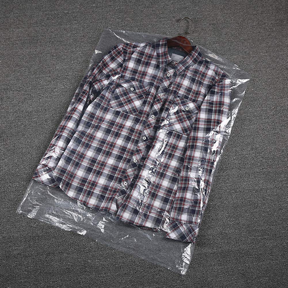 50Pcs Disposable See-Through Clothes Dust Bags Dry Cleaning Garment Clothes Covers for Travel and Clothing Storage of Dresses Dress Shirts - Image 2