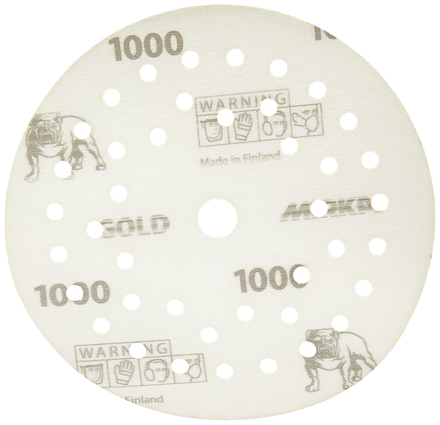 Mirka Gold Film Multifit 5'' Sandpaper Grit 2000 Hook and Loop, 50 Pack 5 inch Sanding Discs for Orbital Sander, Sand Paper Pads for Wood, Composites, Automotive